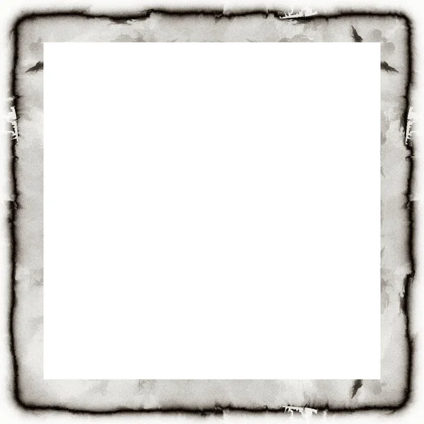 Grunge Karcos Keret Akvarell Textúra Fekete Fehér Másolás Helyet Közepén — Stock Fotó