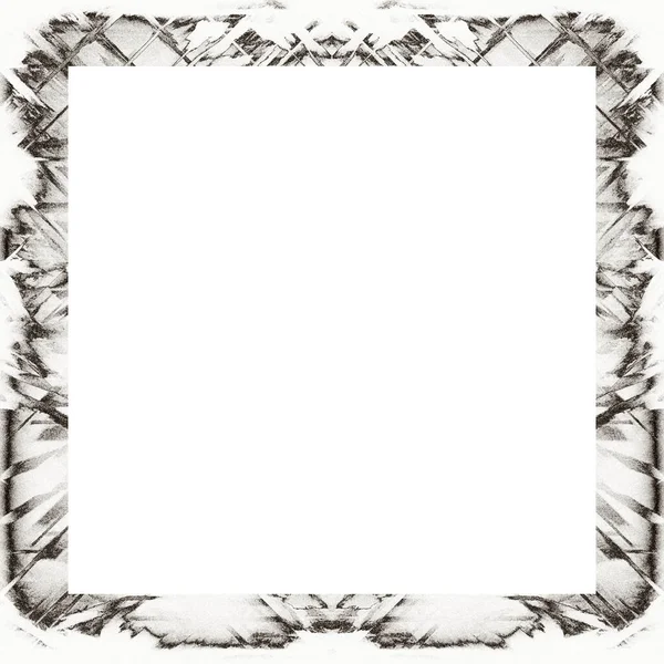 Çizik ve suluboya efektlerle siyah beyaz desenli Grunge çerçeve. Resim veya reklam metni için ortadaki alanı kopyala.   