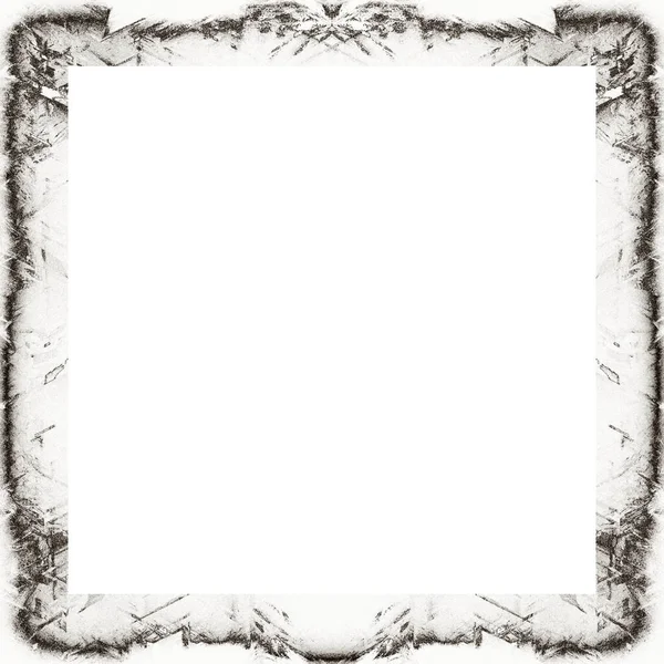 Grunge Frame Black White Texture Copy Space Middle Image Advertisement — Stock Photo, Image