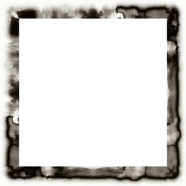 Cadre Grunge Texture Noire Blanche Espace Copie Milieu Pour Image — Photo