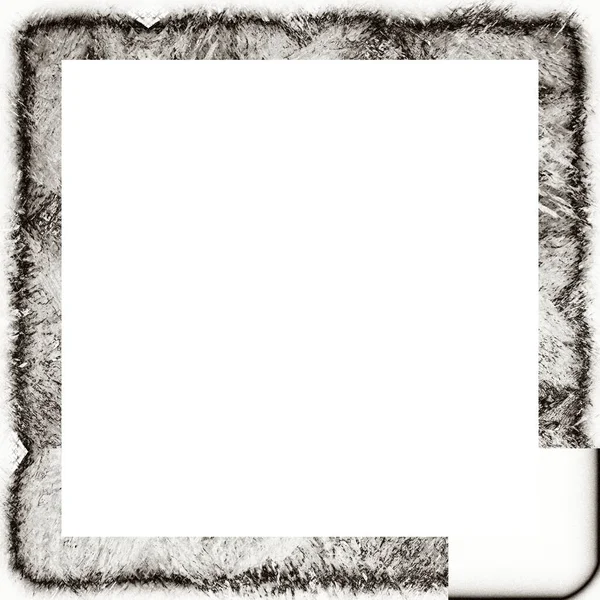 Grunge Frame Scratch Watercolor Effects Black White Texture Copy Space — Stock Photo, Image