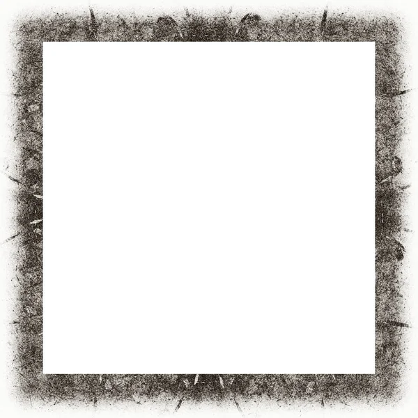 Cadre Grunge Texture Noire Blanche Espace Copie Milieu Pour Image — Photo