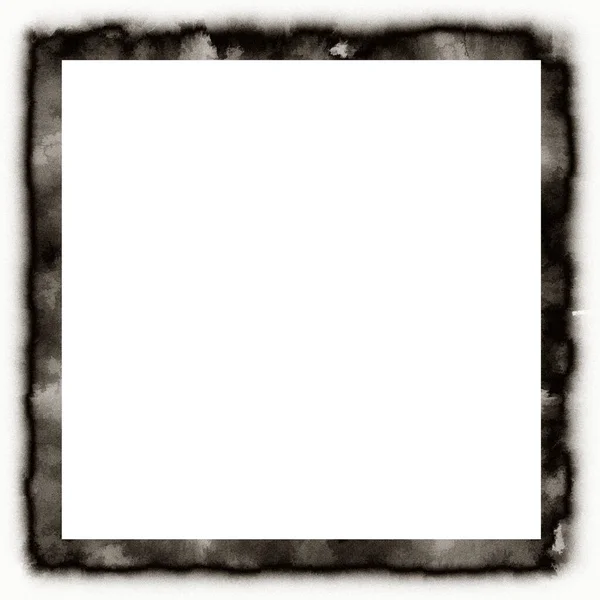 Grunge Druipende Aquareltextuur Zwart Wit Muurframe Met Lege Ruimte Het — Stockfoto