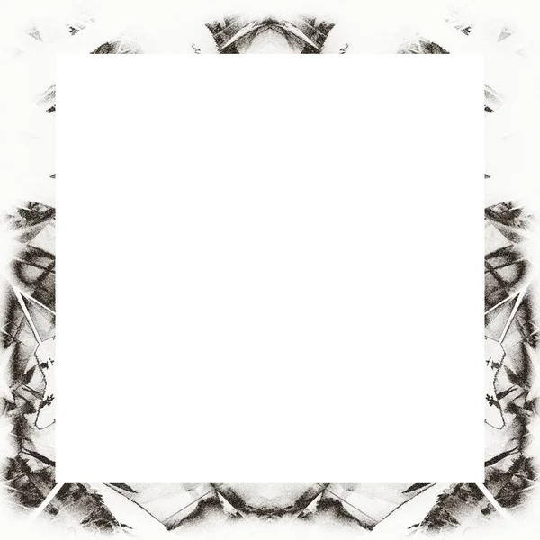 Grunge Frame Black White Texture Copy Space Middle Image Advertisement — Stock Photo, Image