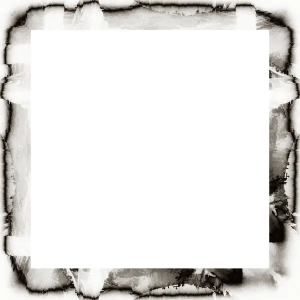 Cadre Grunge Texture Noire Blanche Espace Copie Milieu Pour Image — Photo