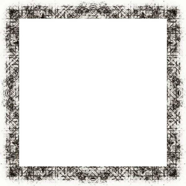 Grunge Frame Black White Texture Copy Space Middle Image Advertisement — Stock Photo, Image