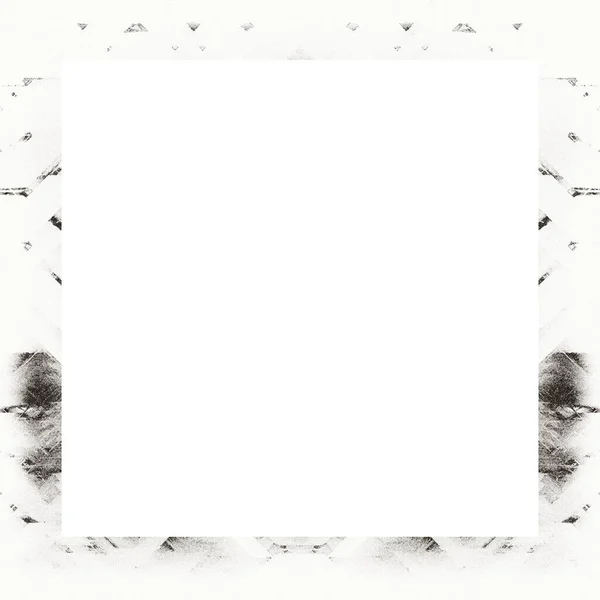 Marco Grunge Con Efectos Arañazo Acuarela Con Textura Blanco Negro —  Fotos de Stock