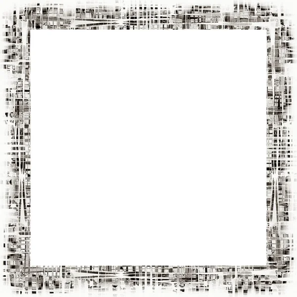 Измельченная Рамка Акварельной Текстуры Черно Белая Копирование Места Середине Изображения — стоковое фото
