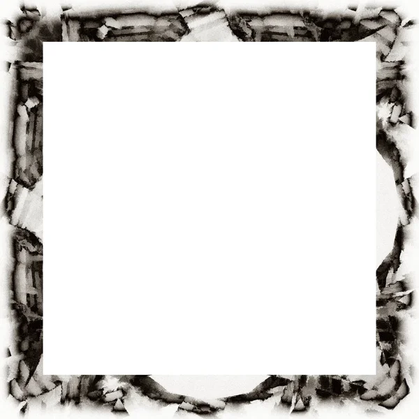 Grunge Frame Black White Texture Copy Space Middle Image Advertisement — Stock Photo, Image