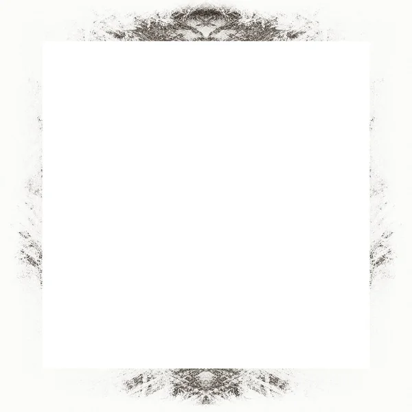 Grunge Frame Black White Texture Copy Space Middle Image Advertisement — Stock Photo, Image