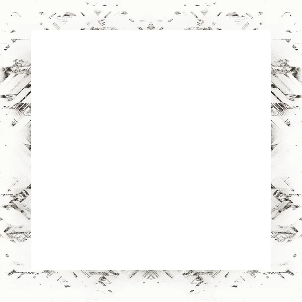 Grunge Frame Scratch Watercolor Effects Black White Texture Copy Space — Stock Photo, Image