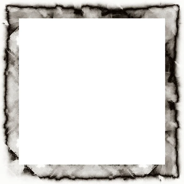 Grunge Salissant Goutte Goutte Texture Aquarelle Cadre Mural Noir Blanc — Photo