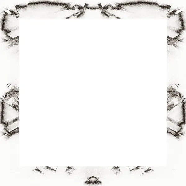 Grunge Frame Black White Texture Copy Space Middle Image Advertisement — Stock Photo, Image