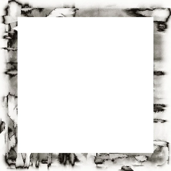 Cadre Grunge Texture Noire Blanche Espace Copie Milieu Pour Image — Photo