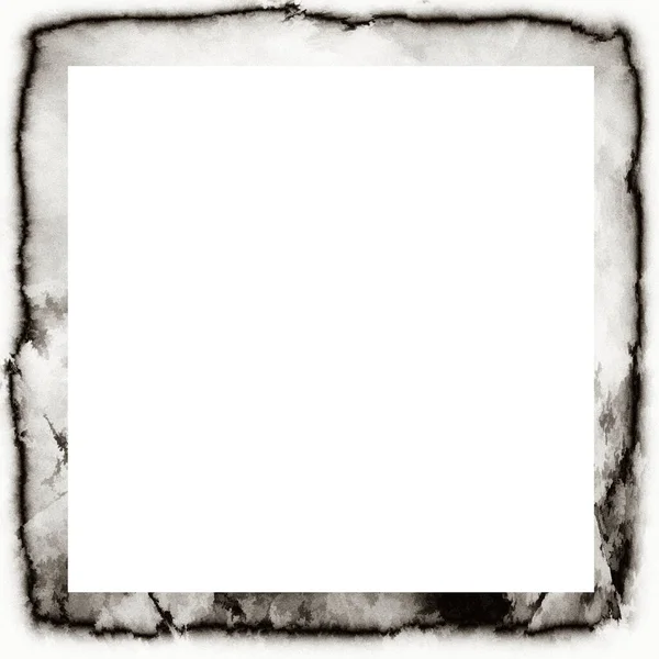 Grunge Dripping Watercolor Texture Black White Wall Frame Empty Space — Stock Photo, Image