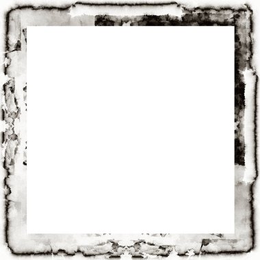 Grunge suluboya dokusu siyah-beyaz duvar çerçevesi ortası resim veya metin için boş alan ile damlıyor.  