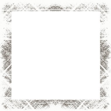 Çizik ve suluboya efektlerle siyah beyaz desenli Grunge çerçeve. Resim veya reklam metni için ortadaki alanı kopyala.   