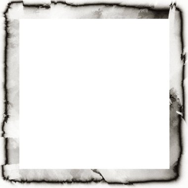 Grunge suluboya dokusu siyah beyaz duvar çerçevesi. Resim veya reklam metni için ortadaki boşluk.   