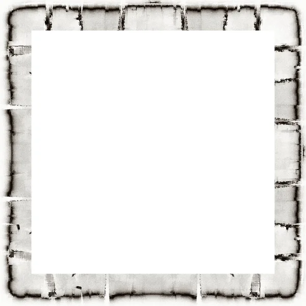 Grunge Gratta Vinci Texture Acquerello Cornice Della Parete Bianco Nero — Foto Stock