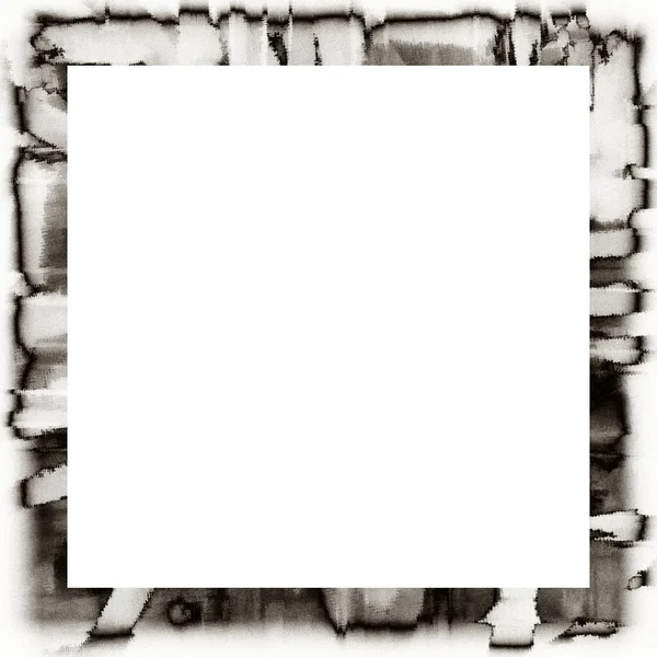 Grunge Frame Black White Texture Copy Space Middle Image Advertisement — Stock Photo, Image