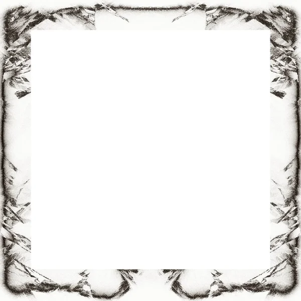 Grunge Frame Black White Texture Copy Space Middle Image Advertisement — Stock Photo, Image