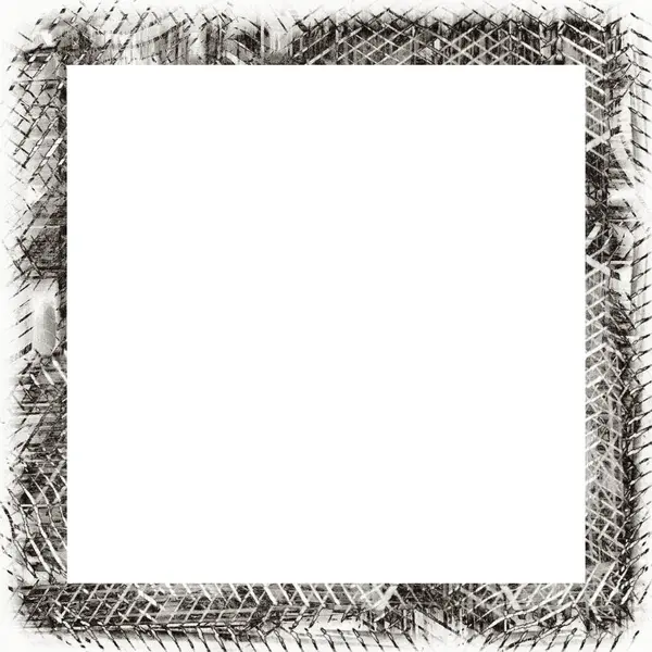 Grunge Frame Black White Texture Copy Space Middle Image Advertisement — Stock Photo, Image