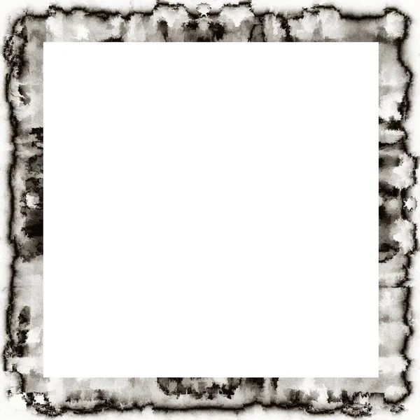 Grunge Goutte Goutte Texture Aquarelle Cadre Mural Noir Blanc Avec — Photo