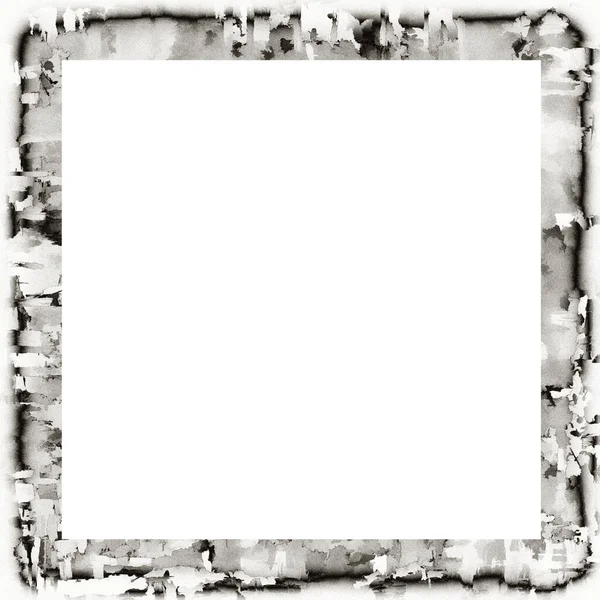 Brudny Grunge Kapanie Akwarela Tekstury Czarno Białe Ściany Ramki Puste — Zdjęcie stockowe