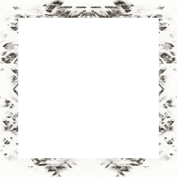 Grunge Frame Black White Texture Copy Space Middle Image Advertisement — Stock Photo, Image