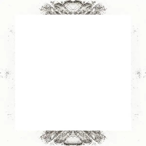 Grunge Frame Black White Texture Copy Space Middle Image Advertisement — Stock Photo, Image