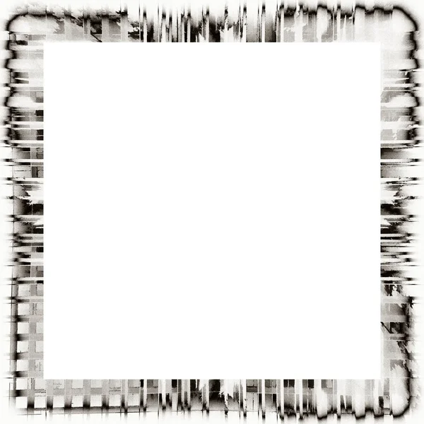 Desordenado Grunge Acuarela Textura Marco Pared Blanco Negro Espacio Vacío —  Fotos de Stock