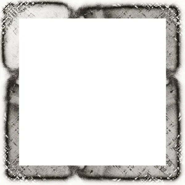 Grunge Frame Scratch Watercolor Effects Black White Texture Copy Space — Stock Photo, Image