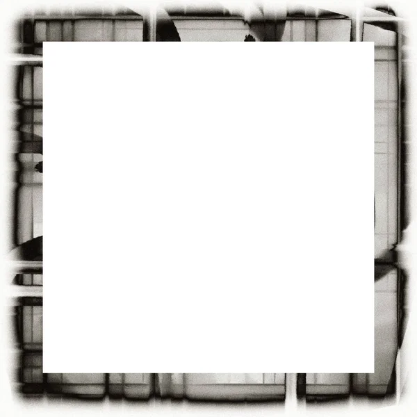 带有划痕的画框和带有黑白质感的水彩效果 中间的复制空间 用于图像或广告文本 — 图库照片