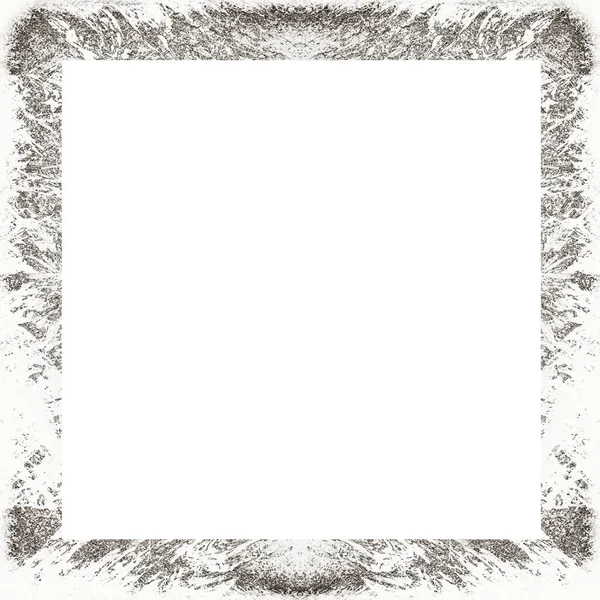 Grunge Frame Scratch Watercolor Effects Black White Texture Copy Space — Stock Photo, Image