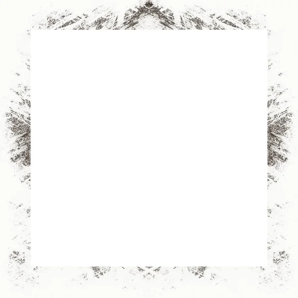 Grunge Frame Black White Texture Copy Space Middle Image Advertisement — Stock Photo, Image