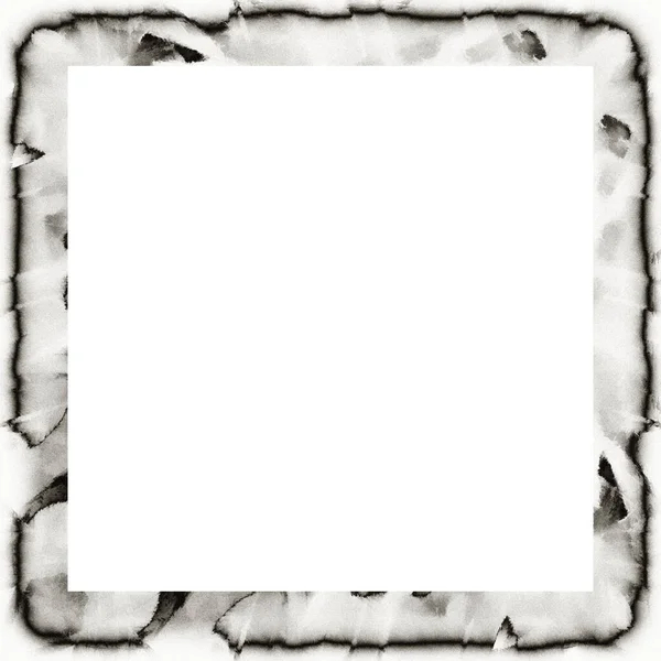 Messy Grunge Watercolor Texture Black White Wall Frame Empty Space — Stock Photo, Image