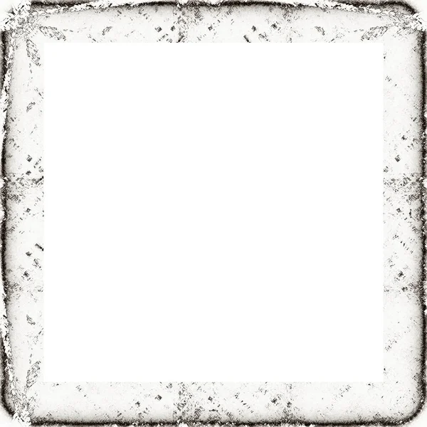 Grunge Frame Scratch Watercolor Effects Black White Texture Copy Space — Stock Photo, Image