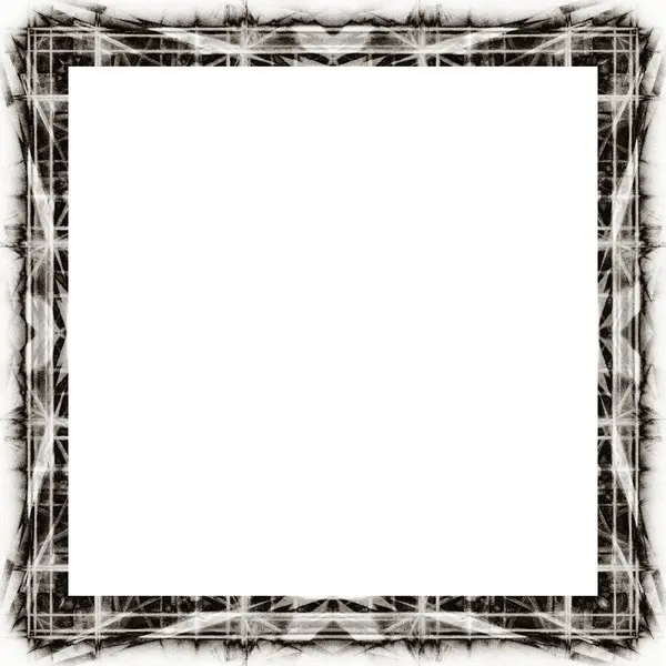 Grunge Frame Black White Texture Copy Space Middle Image Advertisement — Stock Photo, Image