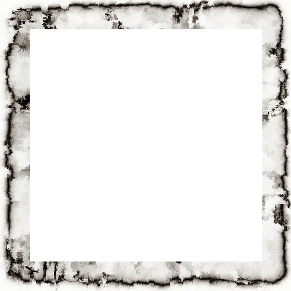 Grunge Goteando Textura Acuarela Marco Pared Blanco Negro Con Espacio — Foto de Stock