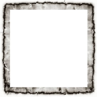 Eski grunge suluboya dokusu siyah ve beyaz duvar çerçevesi ortasında resim veya metin için boş alan.  