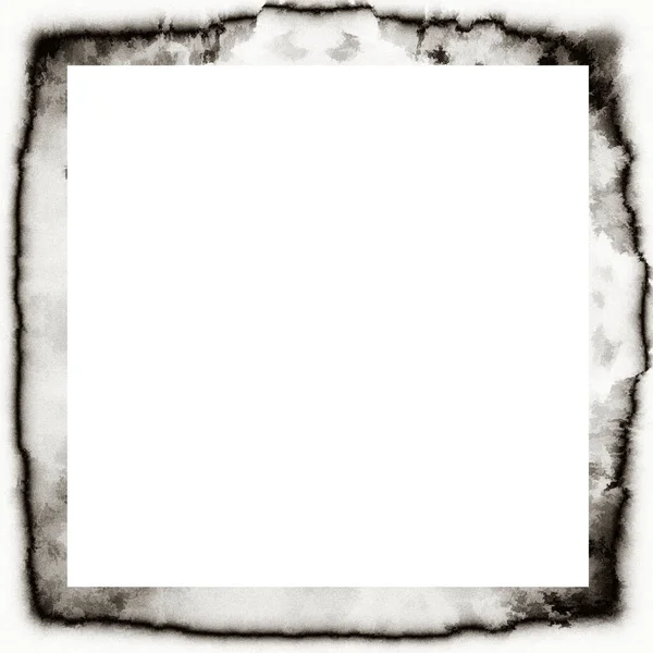 Grunge Goteando Textura Acuarela Marco Pared Blanco Negro Con Espacio — Foto de Stock