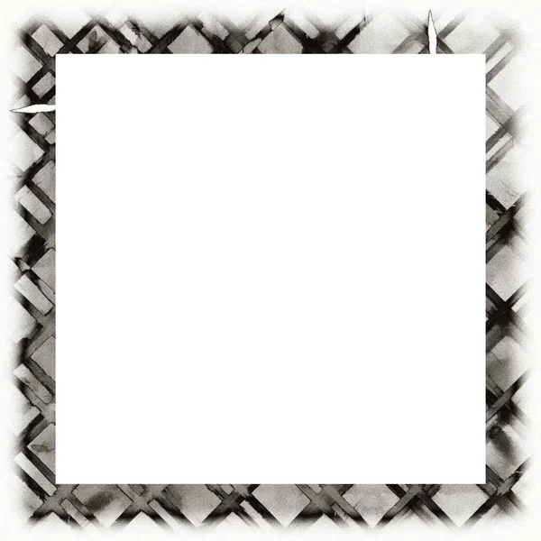 Стара Гранжева Обвітрена Чорно Біла Настінна Рамка Потрісканою Текстурою Порожній — стокове фото