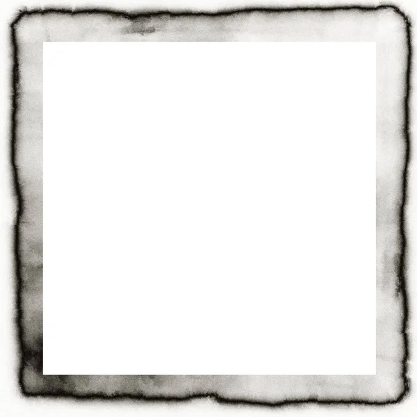 Old Grunge Watercolor Texture Black White Wall Frame Empty Space — Stock Photo, Image