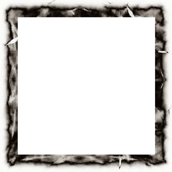 Grunge Dripping Watercolor Texture Black White Wall Frame Empty Space — Stock Photo, Image