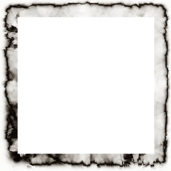 Капающая Акварельная Текстура Черно Белой Рамы Стены Пустым Пространством Посередине — стоковое фото