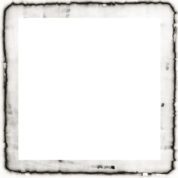 Old Grunge Watercolor Texture Black White Wall Frame Empty Space — Stock Photo, Image