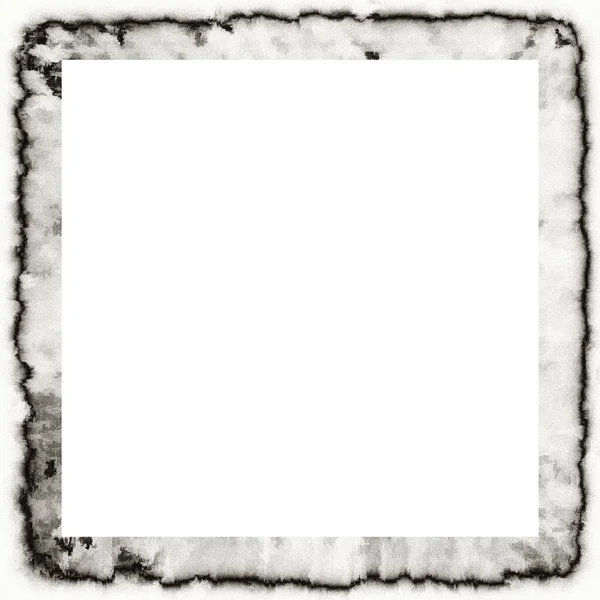 Old Grunge Weathered Black White Wall Frame Cracked Texture Empty — Stock Photo, Image