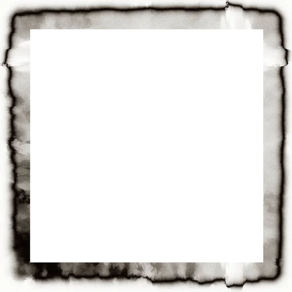 Régi Grunge Akvarell Textúra Fekete Fehér Fal Keret Üres Hely — Stock Fotó