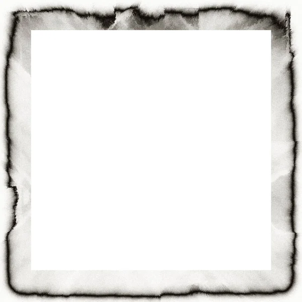 Old Grunge Weathered Black White Wall Frame Cracked Texture Empty — Stock Photo, Image