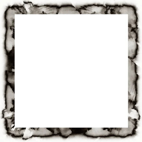 Grunge Goutte Goutte Texture Aquarelle Cadre Mural Noir Blanc Avec — Photo